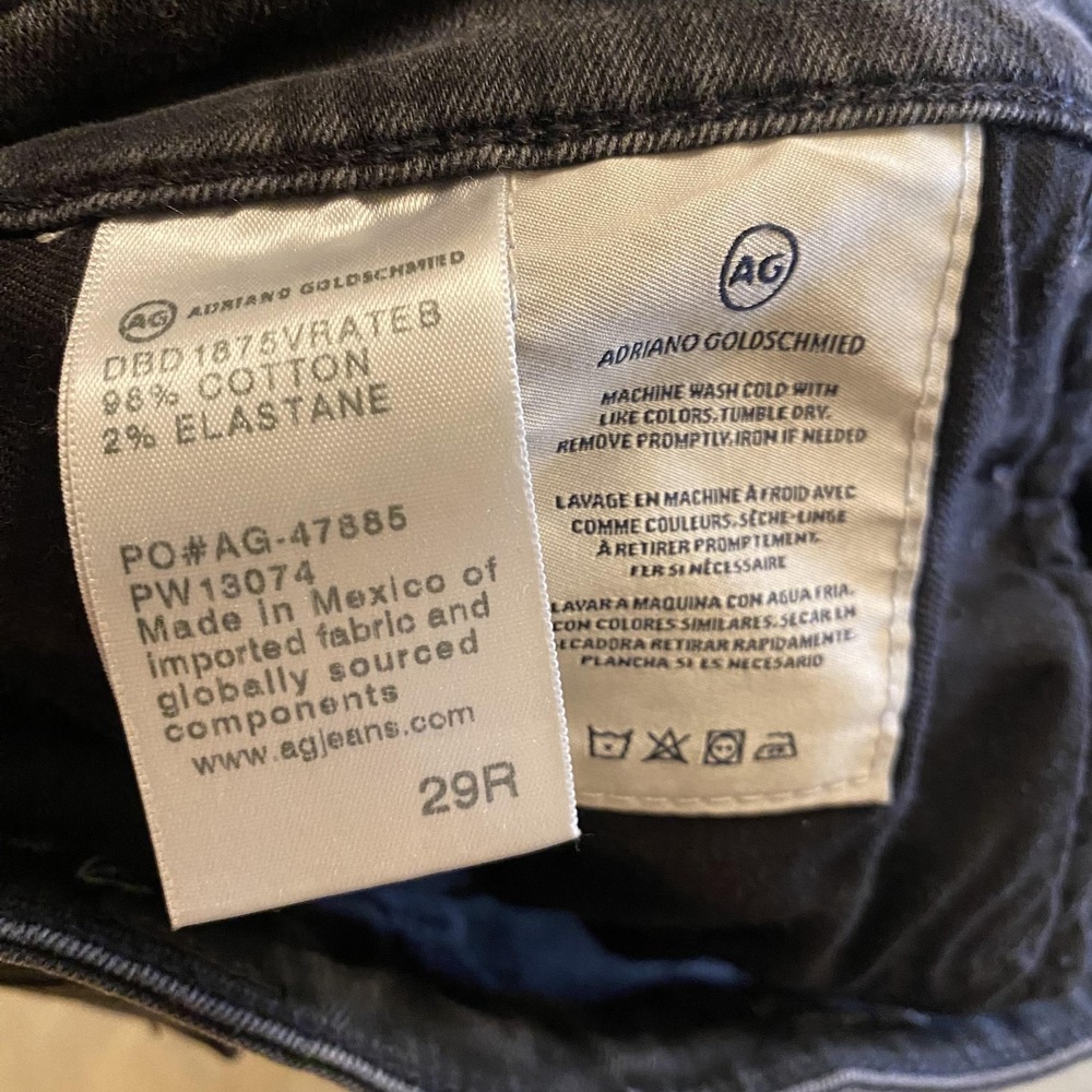 AG Adriano Goldschmied The Mari Jeans Womens 29 Charcoal High Rise Slim Straight - Picture 13 of 15